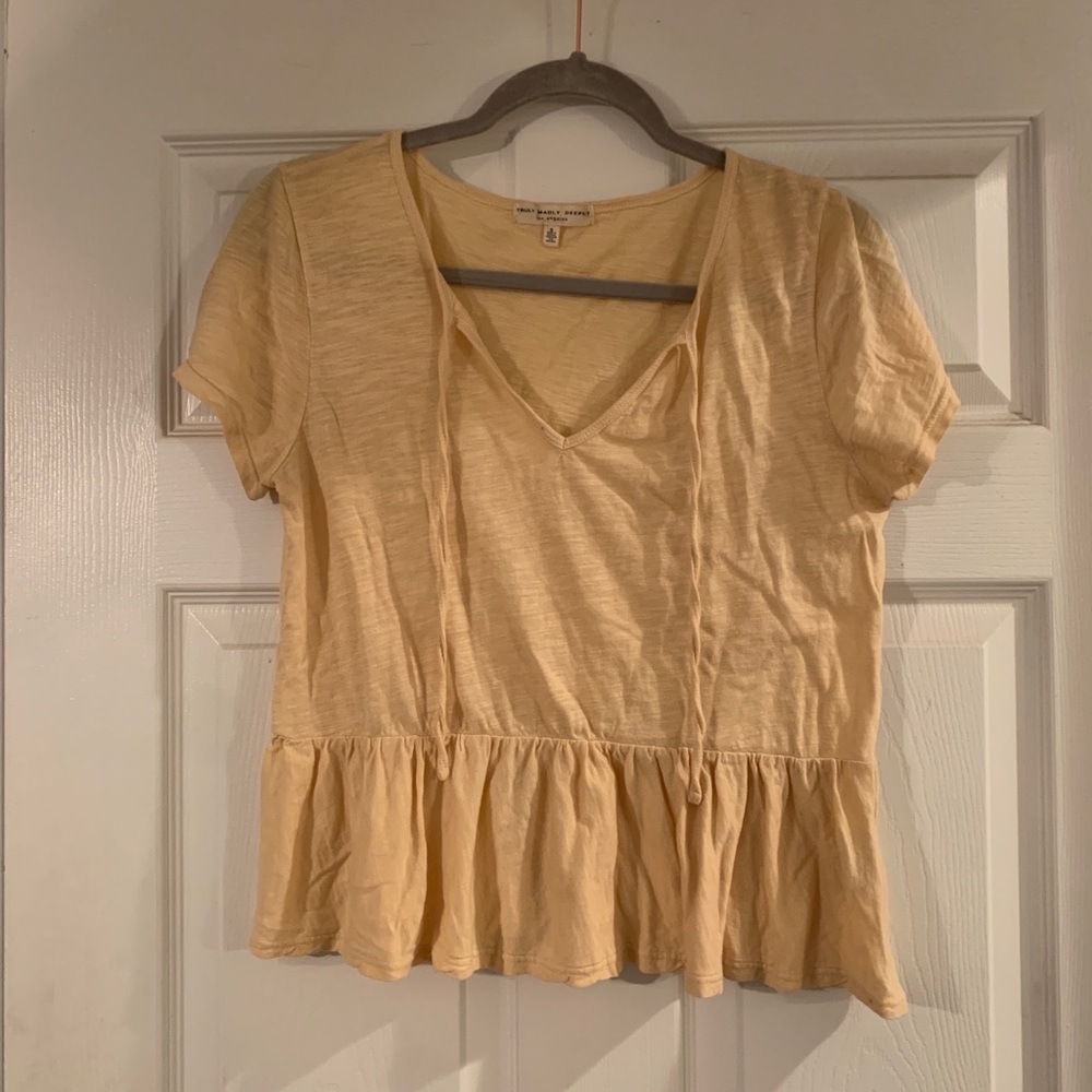 urban outfitters ruffle baby t